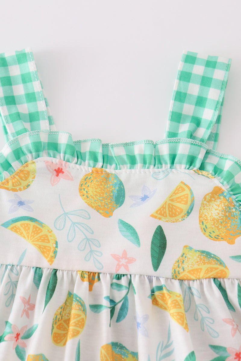 Lemon Fresh Baby Girl Outfit – Sweet & Stylish Summer Set 🍋💚 - Blue Marc