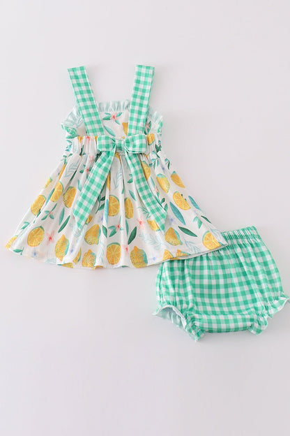 Lemon Fresh Baby Girl Outfit – Sweet & Stylish Summer Set 🍋💚 - Blue Marc