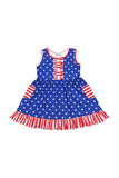 Liberty Star Print Dress - Blue Marc
