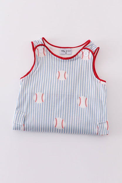 Lil' Slugger Baby Boy Romper – Perfect for Baseball Fans ⚾❤️ - Blue Marc