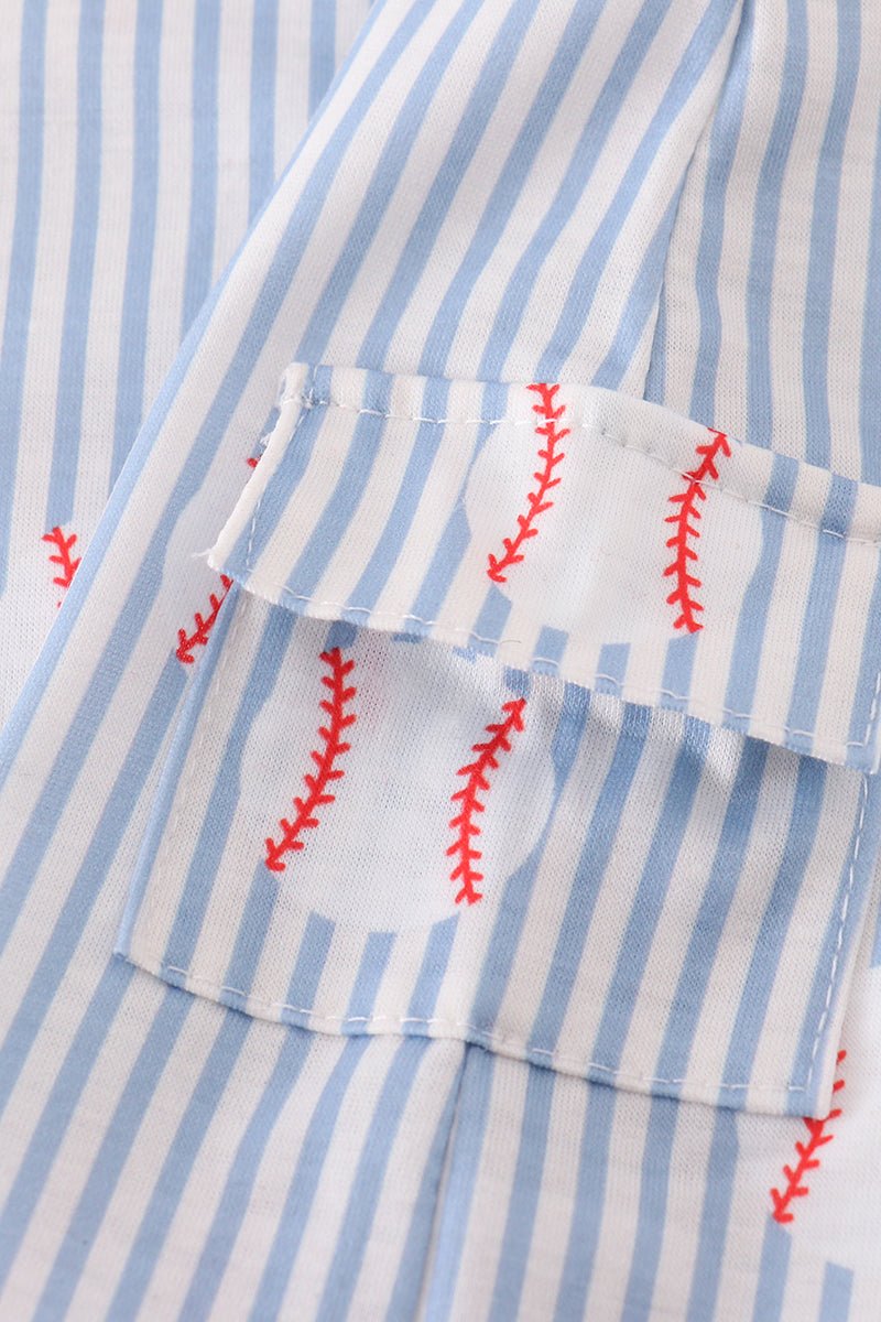 Lil' Slugger Baby Boy Romper – Perfect for Baseball Fans ⚾❤️ - Blue Marc