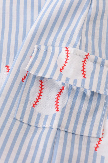 Lil' Slugger Baby Boy Romper – Perfect for Baseball Fans ⚾❤️ - Blue Marc