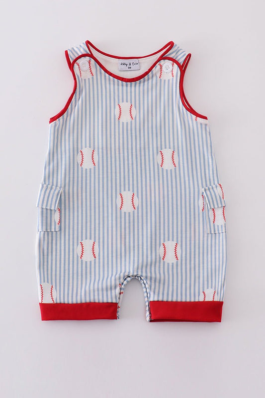 Lil' Slugger Baby Boy Romper – Perfect for Baseball Fans ⚾❤️ - Blue Marc