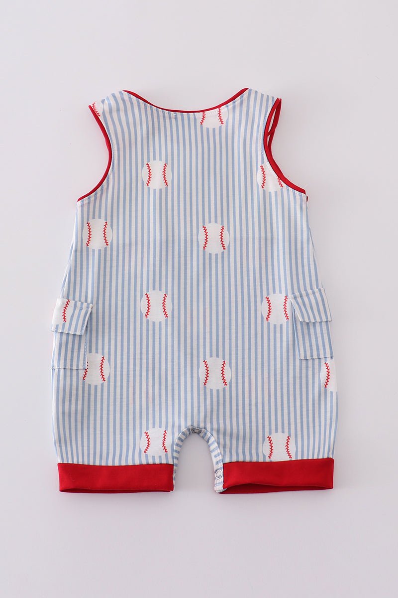 Lil' Slugger Baby Boy Romper – Perfect for Baseball Fans ⚾❤️ - Blue Marc