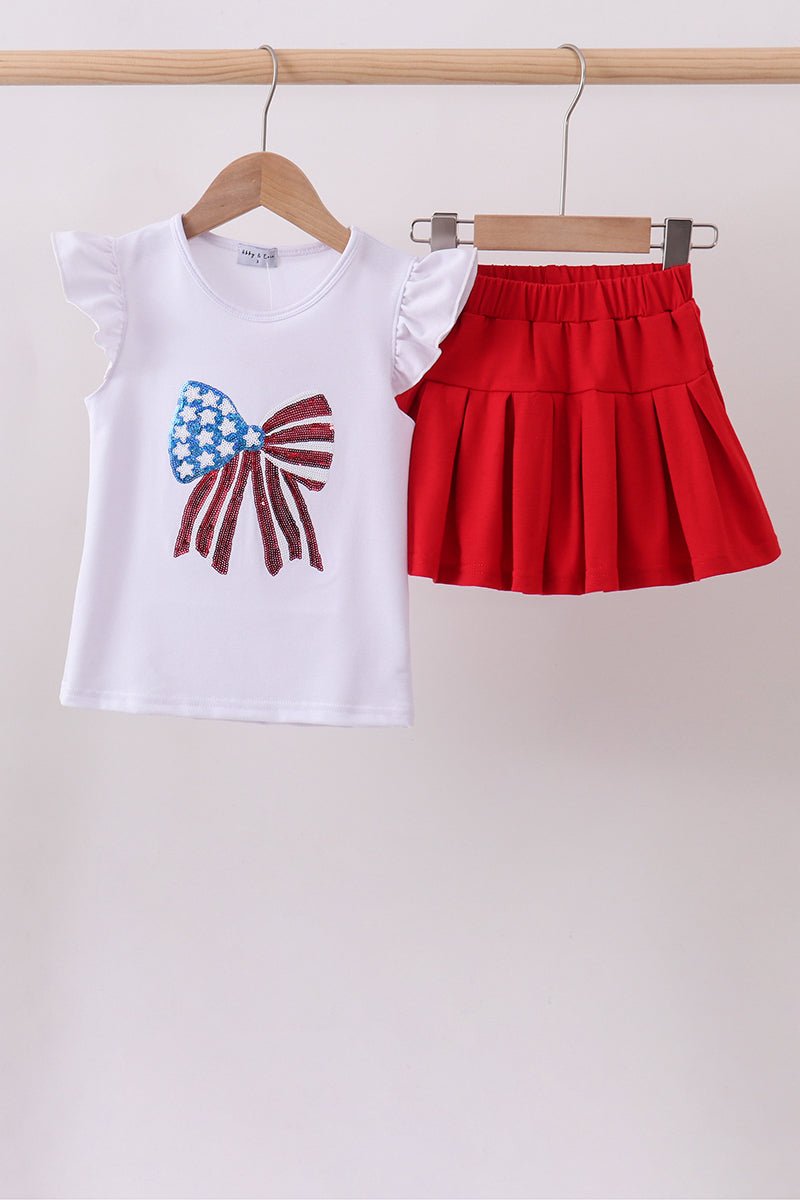🇺🇸 “Little Firecracker” 4th of July Girls Outfit Set - Blue Marc