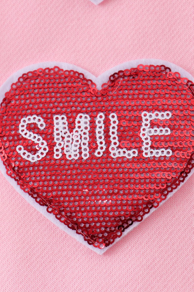 Matching Mommy & Me Valentine’s Sweatshirts – Pink Heart Print Love Set - Blue Marc