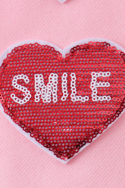 Matching Mommy & Me Valentine’s Sweatshirts – Pink Heart Print Love Set - Blue Marc
