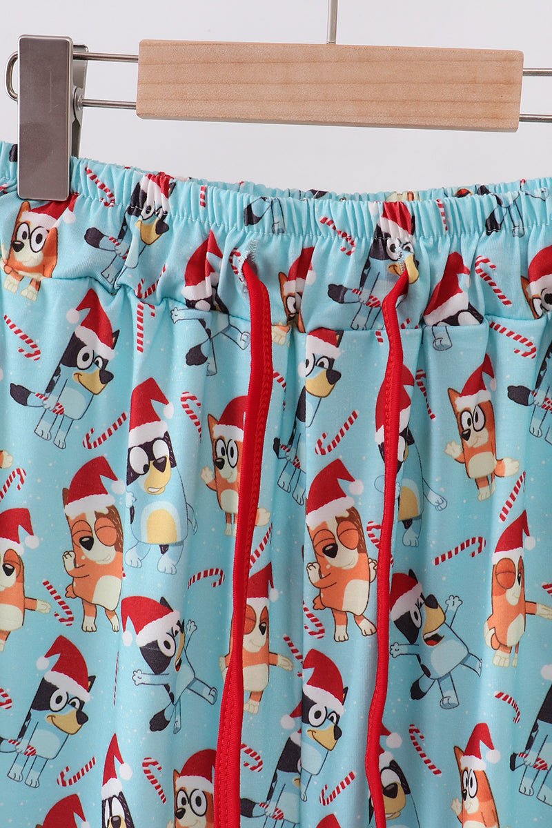Men’s Bluey - Inspired Holiday Pajama Pants - Blue Marc