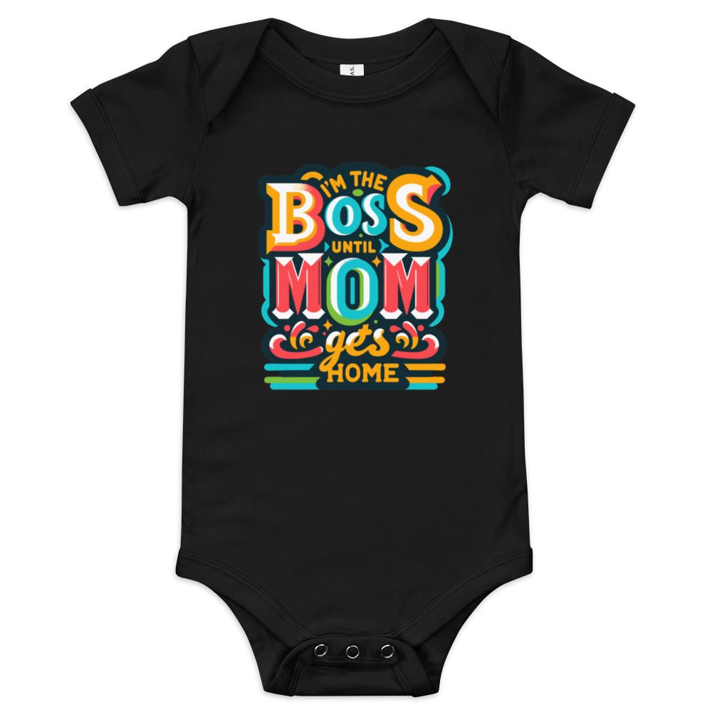 "Mini Boss On Duty" Bodysuit - Blue Marc