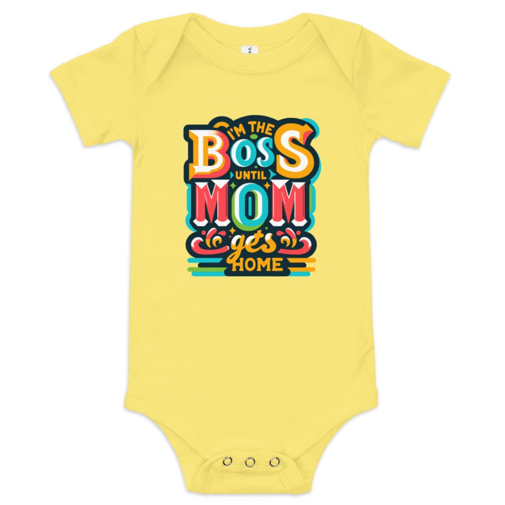 "Mini Boss On Duty" Bodysuit - Blue Marc