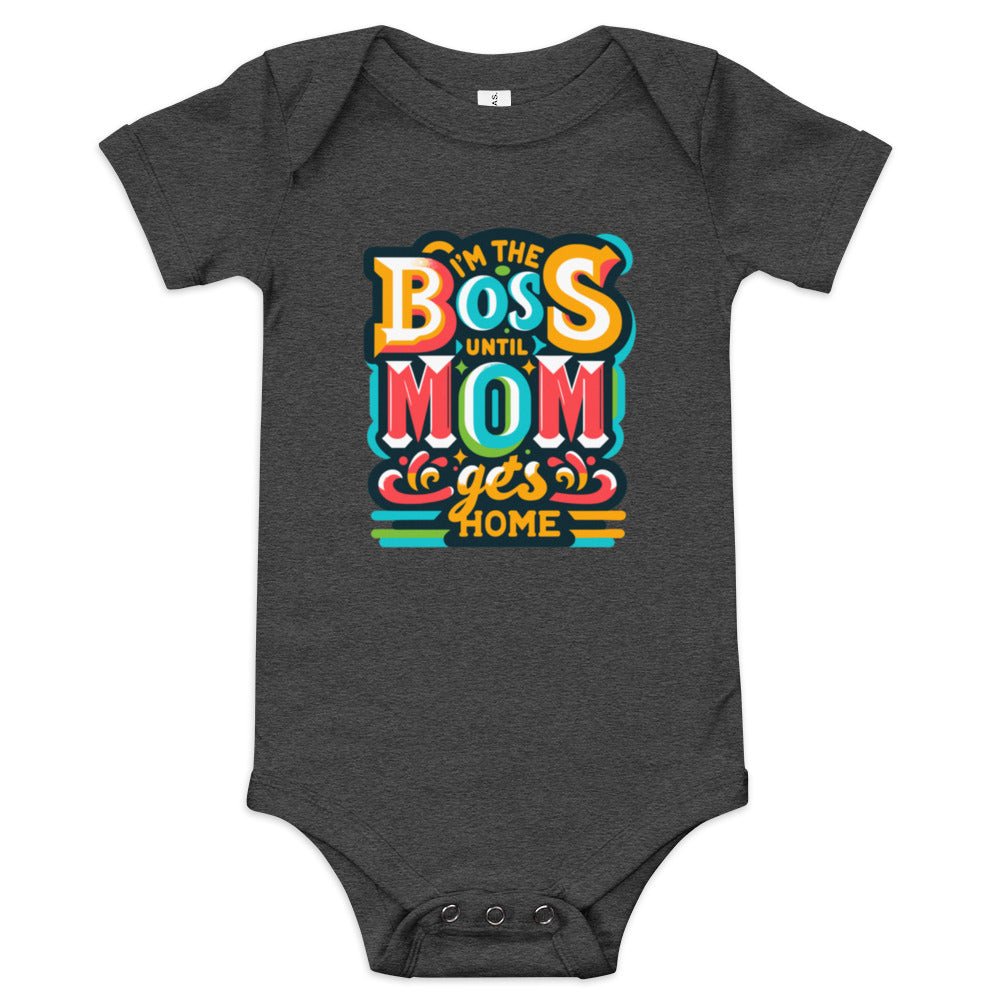 "Mini Boss On Duty" Bodysuit - Blue Marc