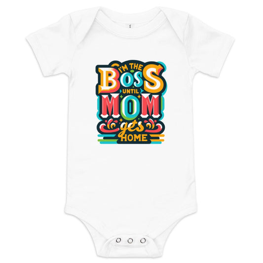 "Mini Boss On Duty" Bodysuit - Blue Marc