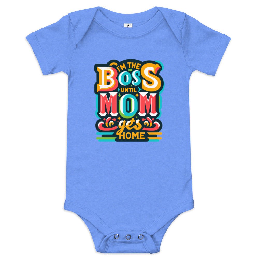 "Mini Boss On Duty" Bodysuit - Blue Marc