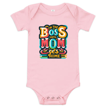 "Mini Boss On Duty" Bodysuit - Blue Marc