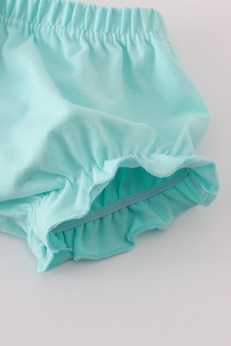Mint Ruffle Pumpkin Patch Baby Girl Set - Blue Marc