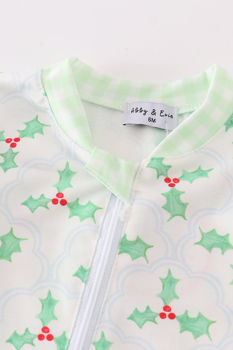 “Mistletoe Kisses” Baby Boy Jumpsuit - Blue Marc