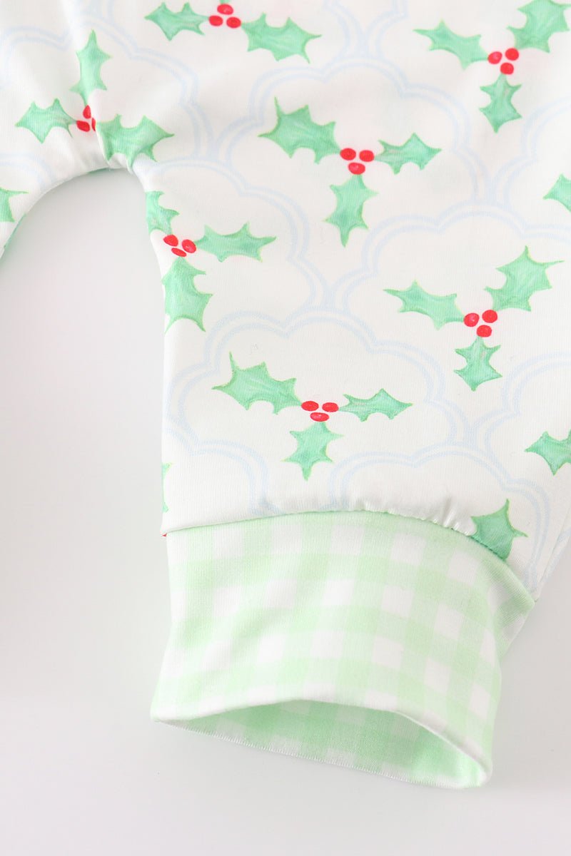 “Mistletoe Kisses” Baby Boy Jumpsuit - Blue Marc