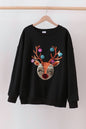 Mommy and Me Reindeer Holiday Sweatshirt Set – Black - Blue Marc