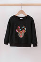 Mommy and Me Reindeer Holiday Sweatshirt Set – Black - Blue Marc