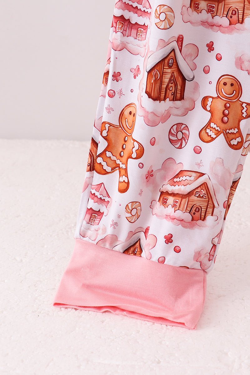 Mommy Gingerbread Christmas Pajama Pants – Holiday Loungewear for Women - Blue Marc