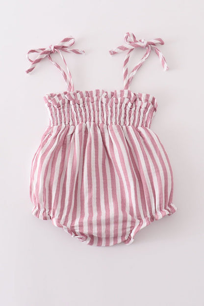 Muslin Striped Baby Girl Romper – Soft & Stylish for Your Little One - Blue Marc