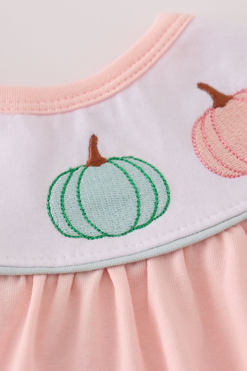 Pastel Pumpkin Top & Bloomers Set for Baby Girls - Blue Marc