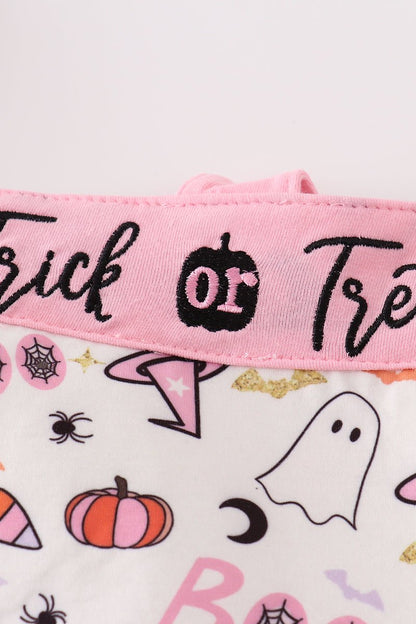 Pink Trick - or - Treat Ghost Halloween Bag for Girls - Blue Marc