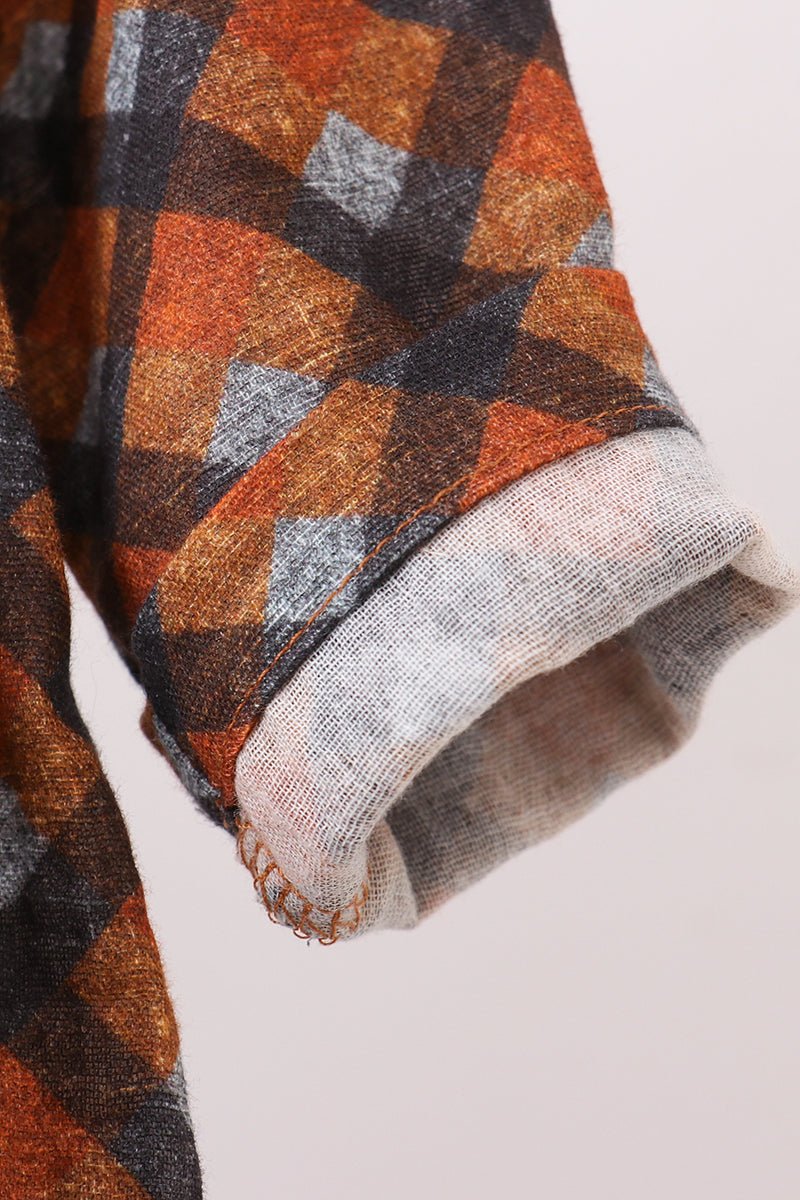 🧡 Plaid Perfection: Baby Girl Fall Dress Set - Blue Marc