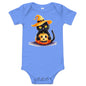 Pumpkin & Black Cat Graphic Bodysuit - Blue Marc