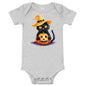 Pumpkin & Black Cat Graphic Bodysuit - Blue Marc