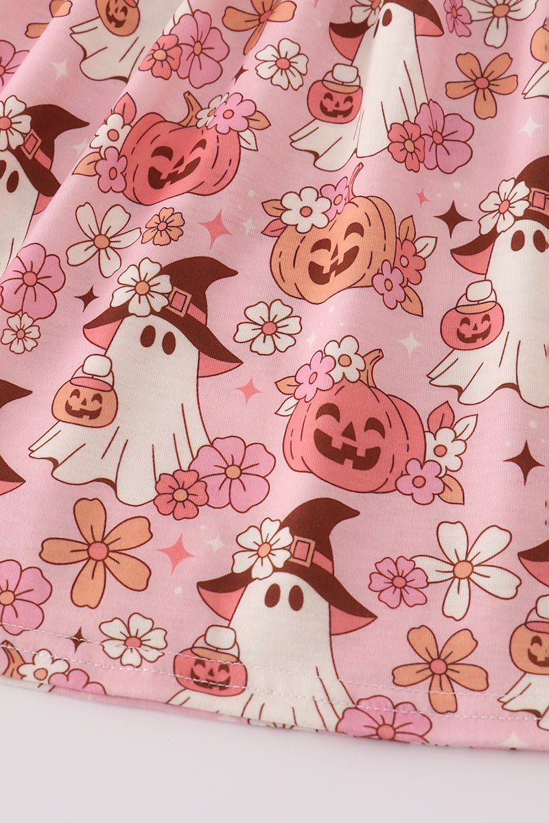 Pumpkin Ghost Girls Halloween Dress – Spooky Cute Fall Outfit - Blue Marc