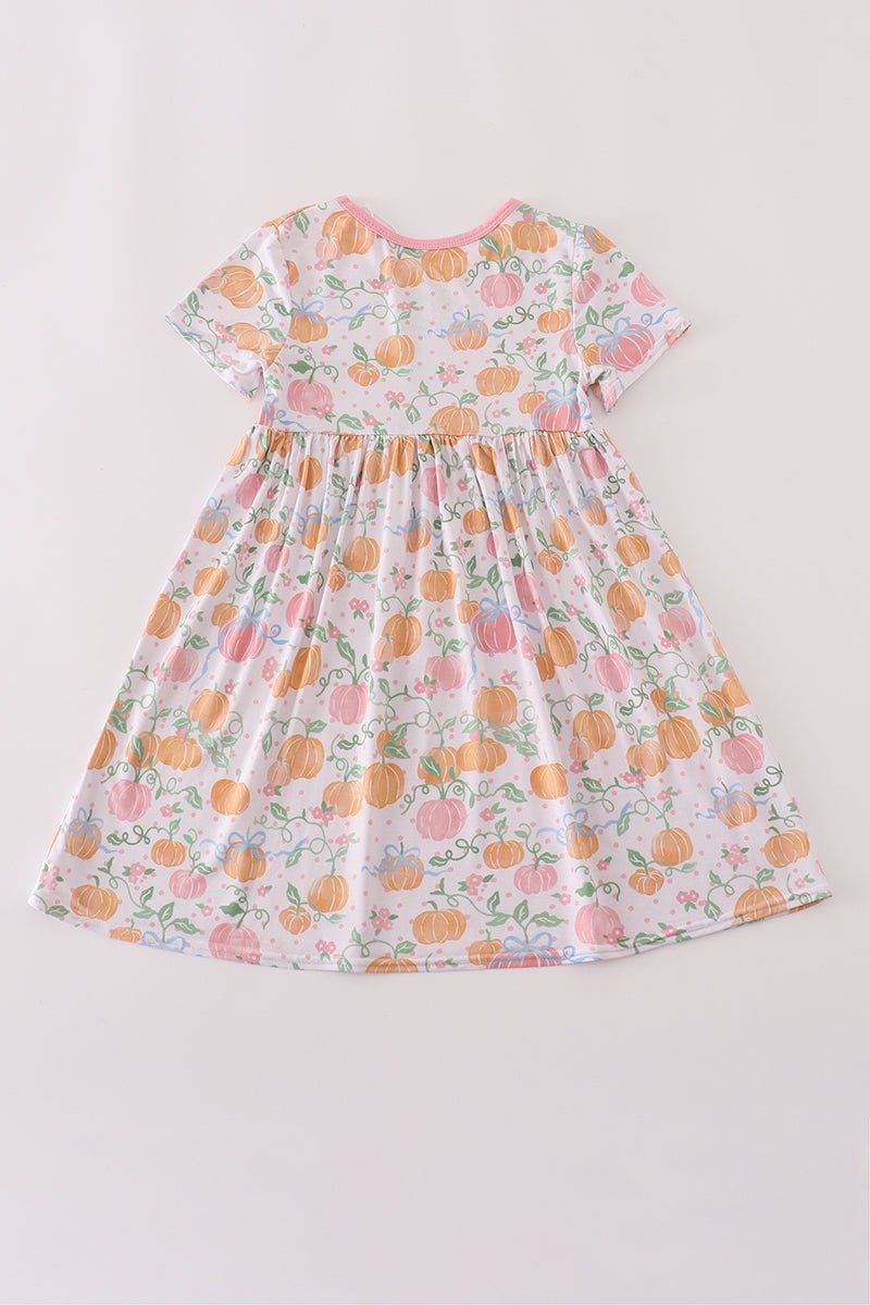 Pumpkin Patch Princess Girls Fall Dress - Blue Marc
