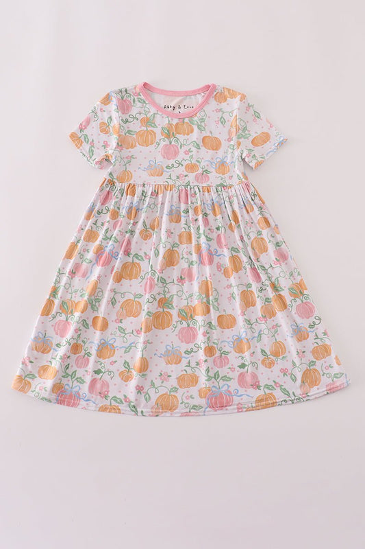 Pumpkin Patch Princess Girls Fall Dress - Blue Marc
