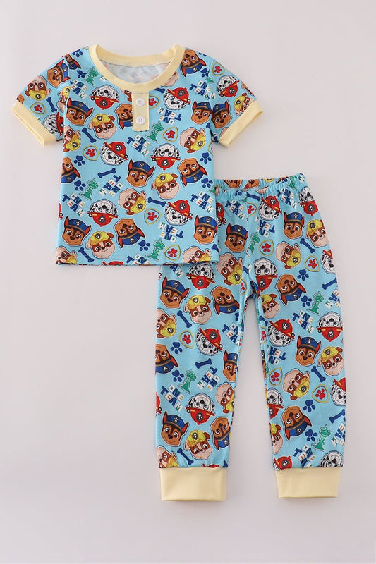 Pup Patrol Dream Team Boys Pajama Set – Blue Puppy Sleepwear - Blue Marc