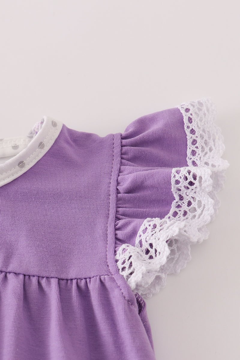 Purple Halloween Baby Romper – Spider Pocket Cutie - Blue Marc