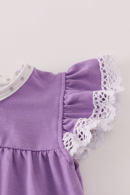 Purple Halloween Baby Romper – Spider Pocket Cutie - Blue Marc