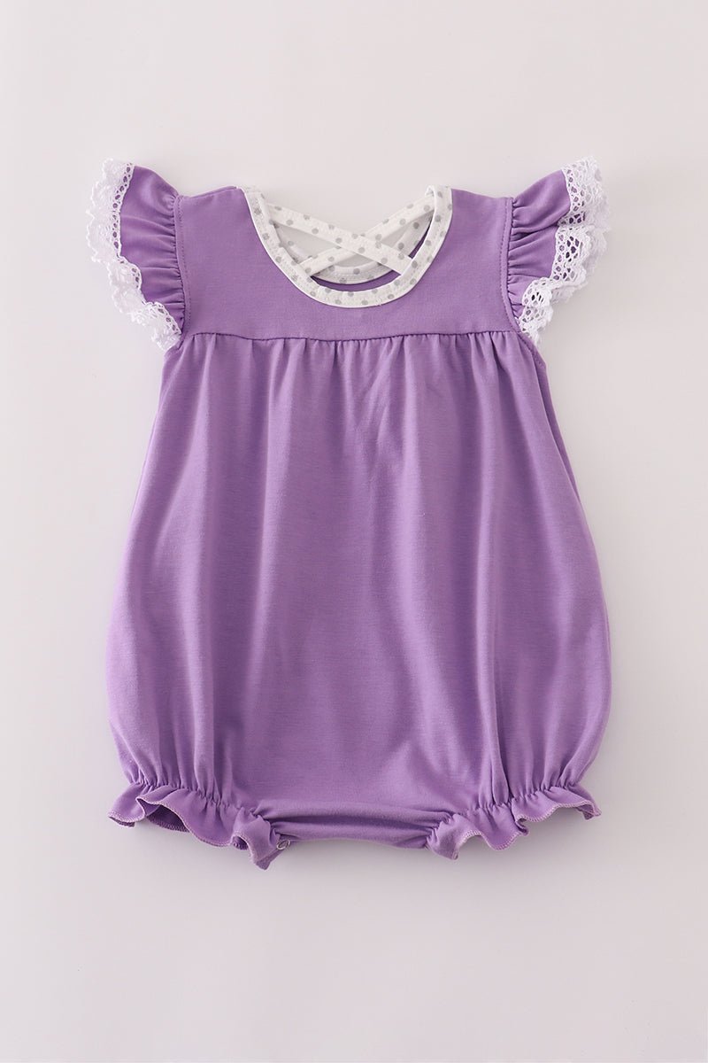 Purple Halloween Baby Romper – Spider Pocket Cutie - Blue Marc