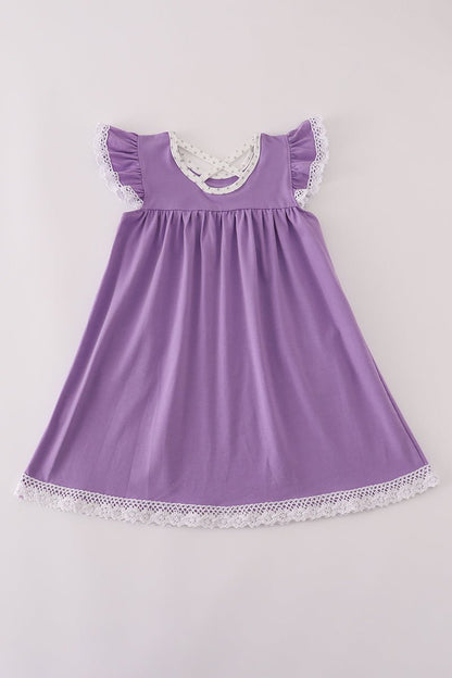 Purple Halloween Spider Pocket Dress for Girls - Blue Marc