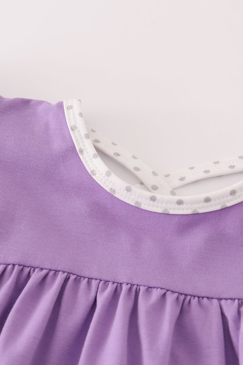 Purple Halloween Spider Pocket Dress for Girls - Blue Marc