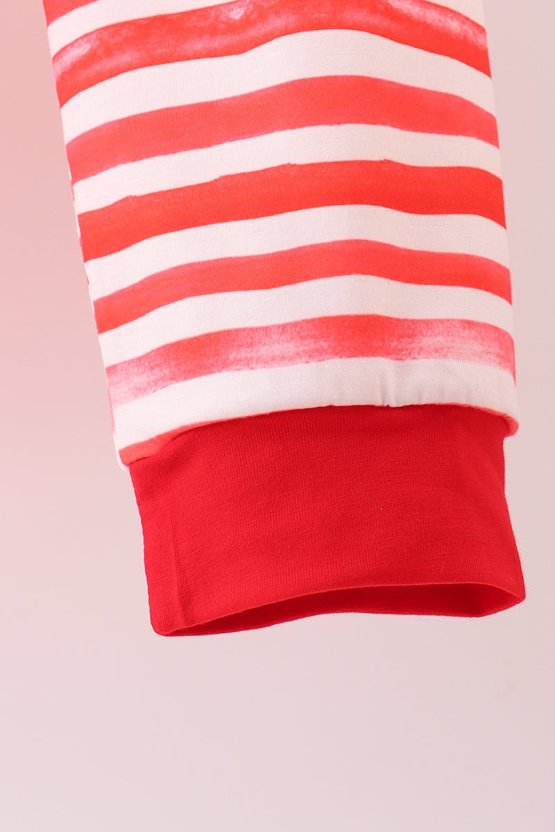 Red Mickey Mouse Striped Boys Pajama Set - Blue Marc