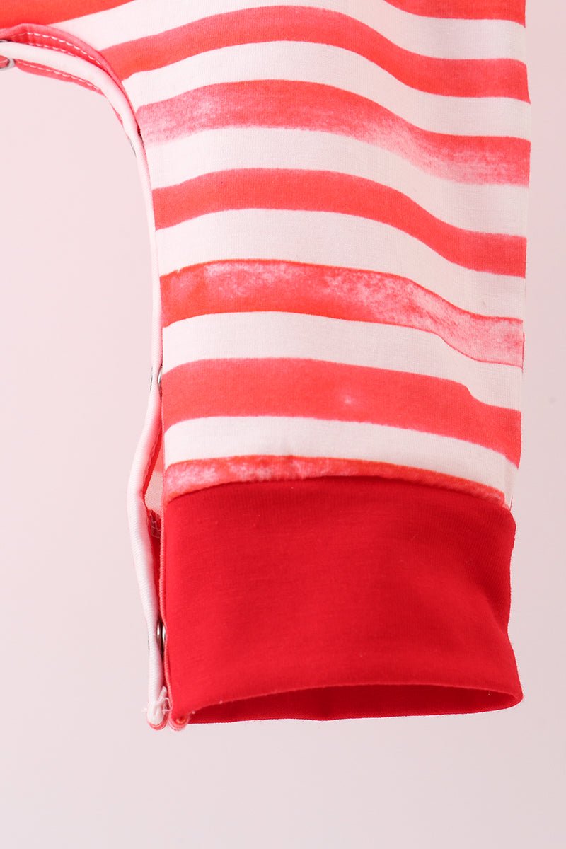 Red Striped Mickey - Inspired Baby Romper - Blue Marc