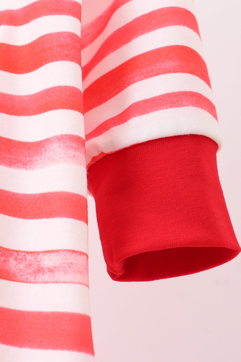 Red Striped Mickey - Inspired Baby Romper - Blue Marc