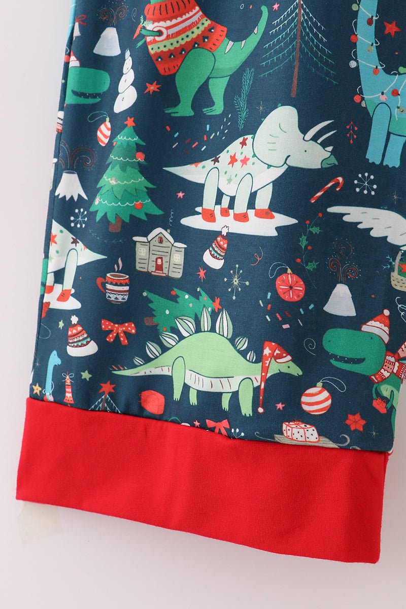 🦕 Roar into Cozy Season – Dinosaur Mommy PJ Pants - Blue Marc