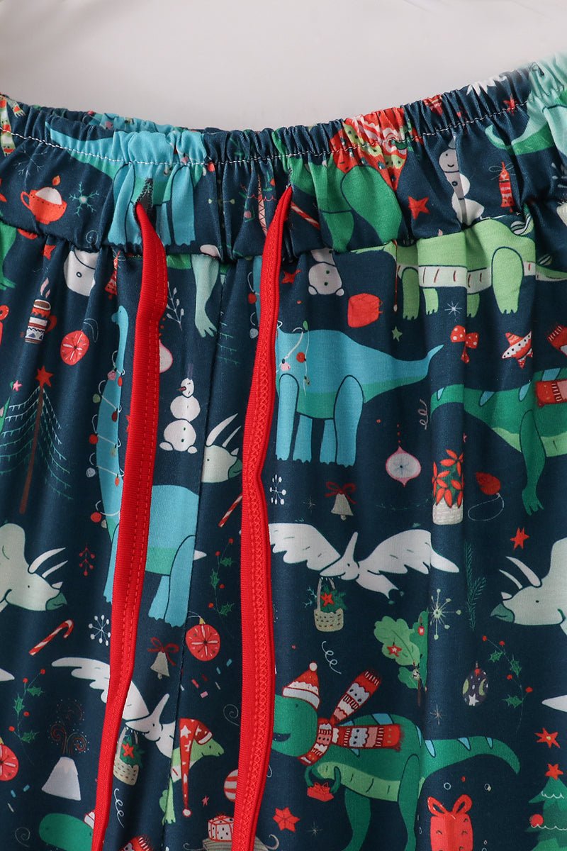 🦕 Roar into Cozy Season – Dinosaur Mommy PJ Pants - Blue Marc