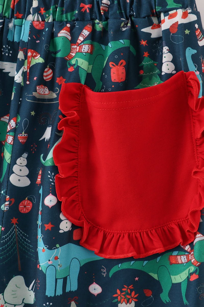 🦕 Roar into Cozy Season – Dinosaur Mommy PJ Pants - Blue Marc