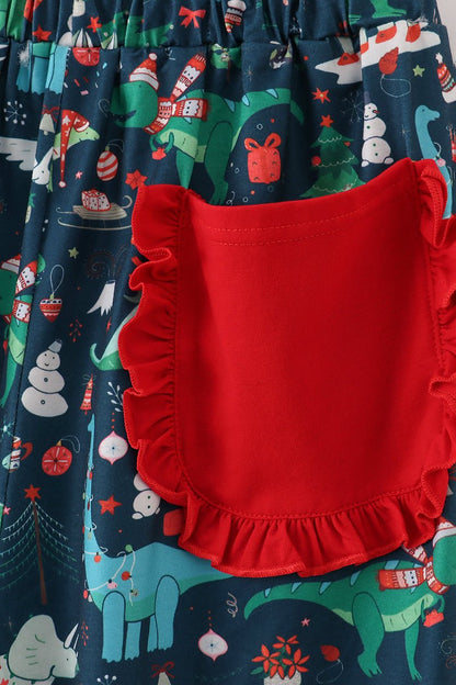 🦕 Roar into Cozy Season – Dinosaur Mommy PJ Pants - Blue Marc