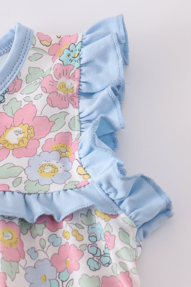 Ruffle Tunic & Shorts Set – Playful & Chic 🌸💫 - Blue Marc