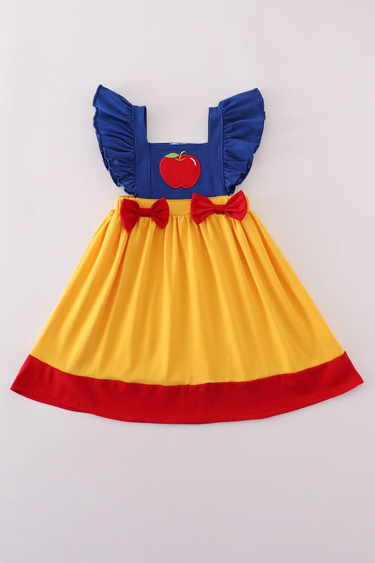 Snow White Inspired Princess Dress for Girls – Ruffle Sleeve Costume Outfit - Blue Marc