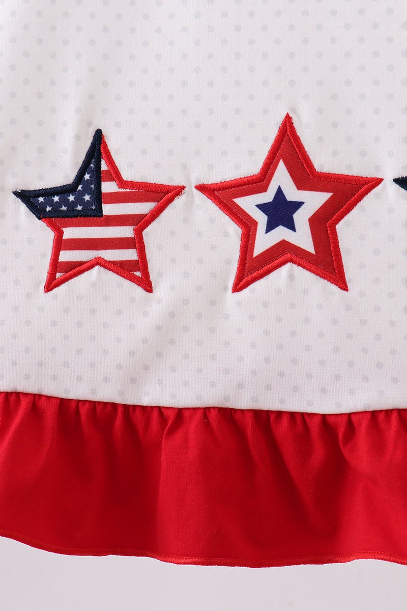 🇺🇸 “Stars & Twirl” Patriotic Girls Dress – 4th of July Favorite - Blue Marc