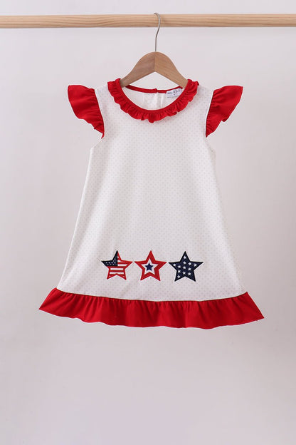 🇺🇸 “Stars & Twirl” Patriotic Girls Dress – 4th of July Favorite - Blue Marc